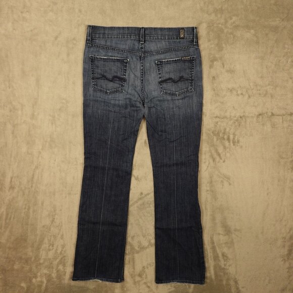 7 For All Mankind High Waist Bootcut Jeans Women’s Size 30 Blue Denim - Picture 9 of 12